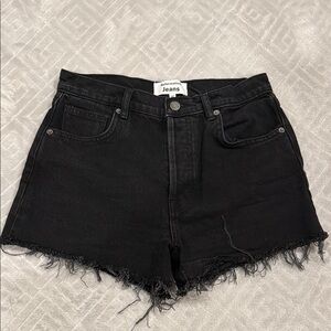 Reformation Black Jean Shorts